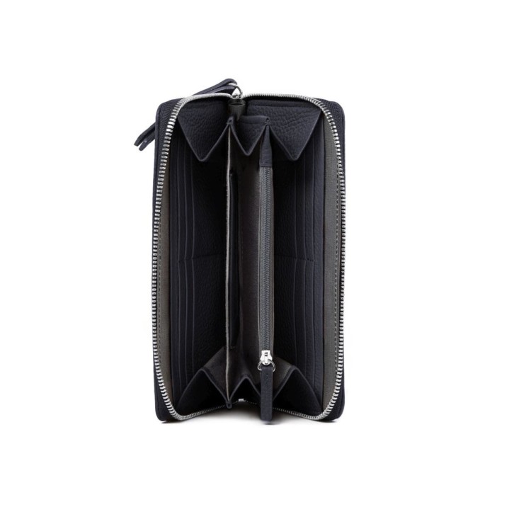 SARA portfel damski skórzany granat nocny wnętrze – MILAMIE Warsaw