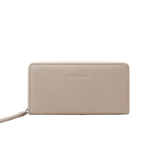 SARA portfel damski skórzany beż piaskowa – MILAMIE Warsaw