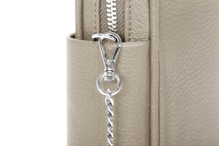 THEARTE torebka wieczorowa skórzana beż piaskowa detal zapięcia – MILAMIE Warsaw