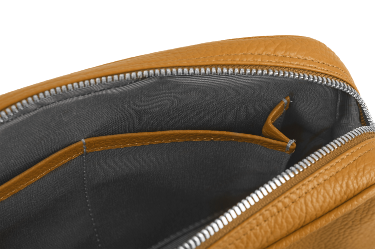 LEA torebka skórzana na ramię musztardowy wnętrze – MILAMIE Warsaw