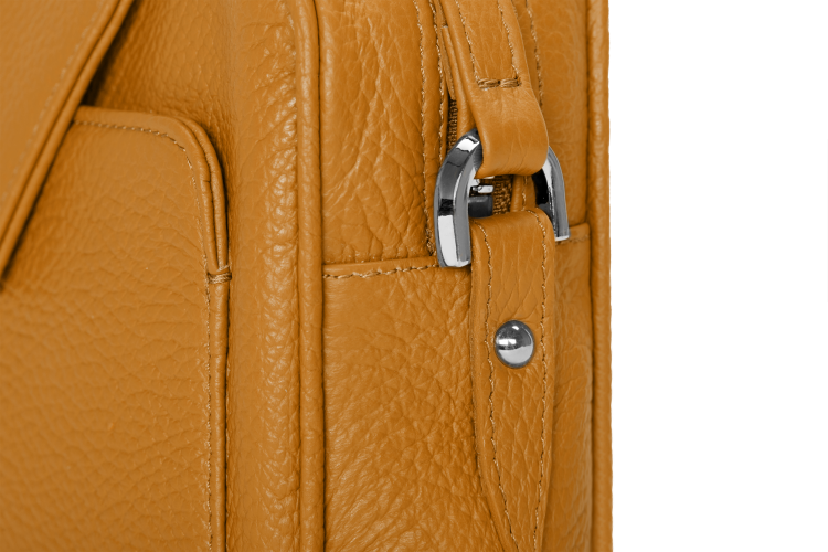 LEA torebka skórzana na ramię musztardowy detal zapięcia – MILAMIE Warsaw