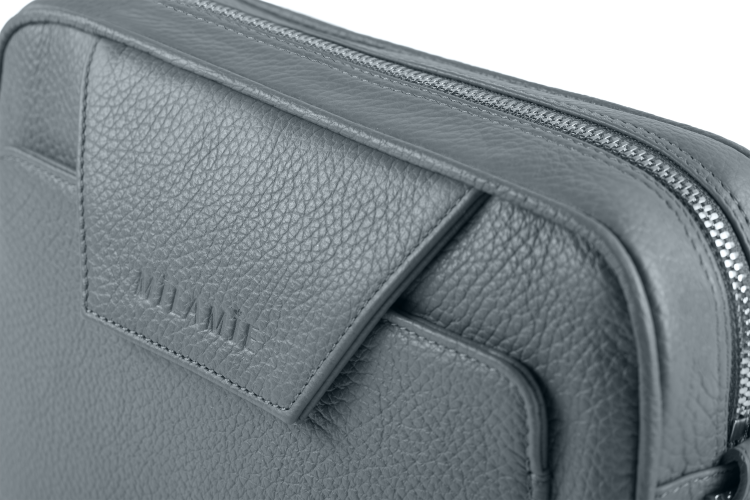 LEA torebka skórzana na ramię gołębia szarość detal zapięcia – MILAMIE Warsaw