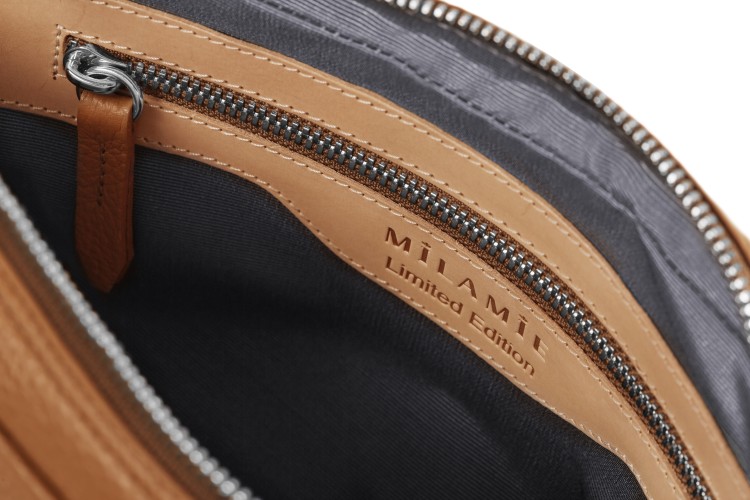 LEA torebka skórzana na ramię brąz koniakowy wnętrze – MILAMIE Warsaw