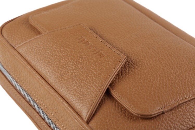 LEA torebka skórzana na ramię brąz koniakowy detal zapięcia – MILAMIE Warsaw