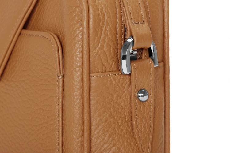 LEA torebka skórzana na ramię brąz koniakowy detal zapięcia – MILAMIE Warsaw